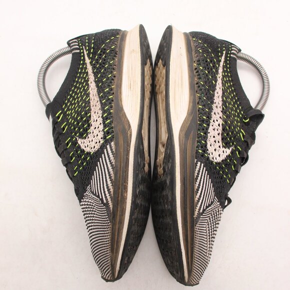 Nike Flyknit Racer Men's 6.5 Black Fabric Running Shoes Sneakers 526628-011 - Picture 8 of 9